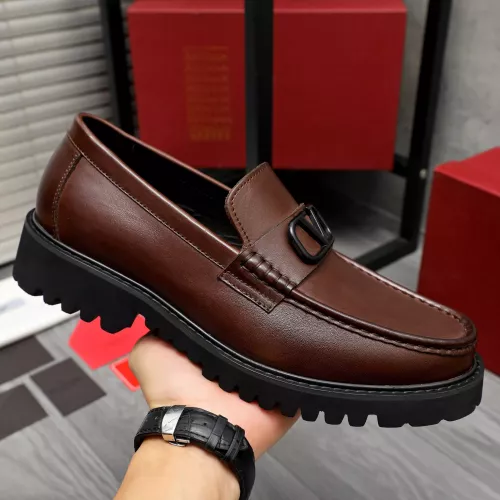 Replica Valentino Leather Shoes For Men #1284761 $82.00 USD for Wholesale