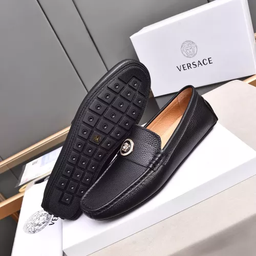 Replica Versace Leather Shoes For Men #1291892 $80.00 USD for Wholesale