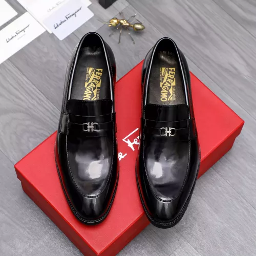 Replica Salvatore Ferragamo Leather Shoes For Men #1291944 $88.00 USD for Wholesale