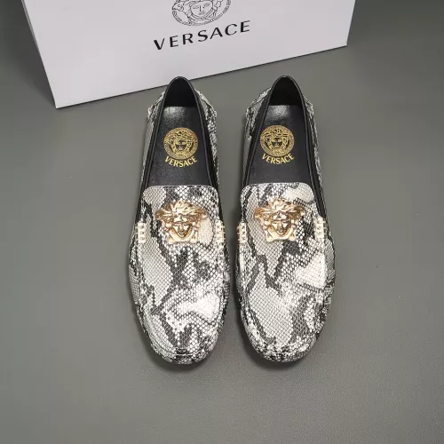 Replica Versace Leather Shoes For Men #1292354 $72.00 USD for Wholesale