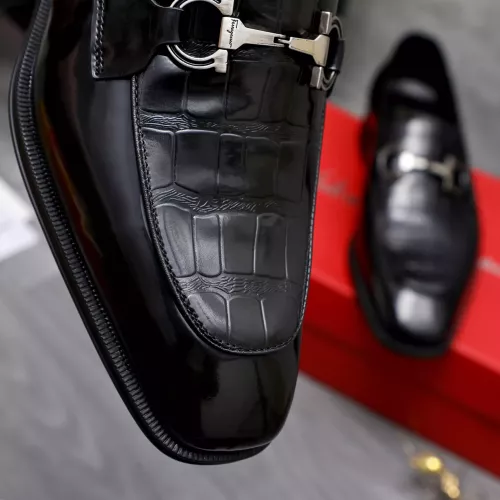 Replica Salvatore Ferragamo Leather Shoes For Men #1293144 $85.00 USD for Wholesale