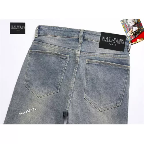 Replica Balmain Jeans For Men #1294214 $48.00 USD for Wholesale