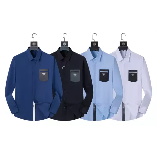 Replica Prada Shirts Long Sleeved For Men #1294255 $40.00 USD for Wholesale