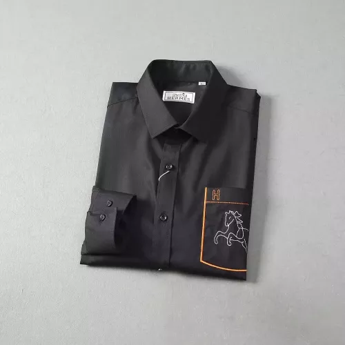 Replica Hermes Shirts Long Sleeved For Men #1294314 $42.00 USD for Wholesale