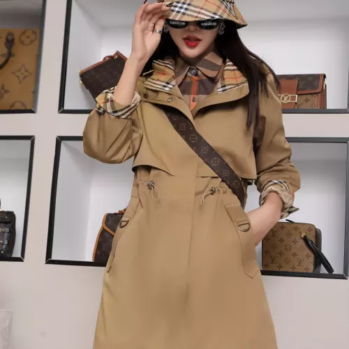 Replica Burberry Trench Coat Long Sleeved For Women #1295269 $160.00 USD for Wholesale