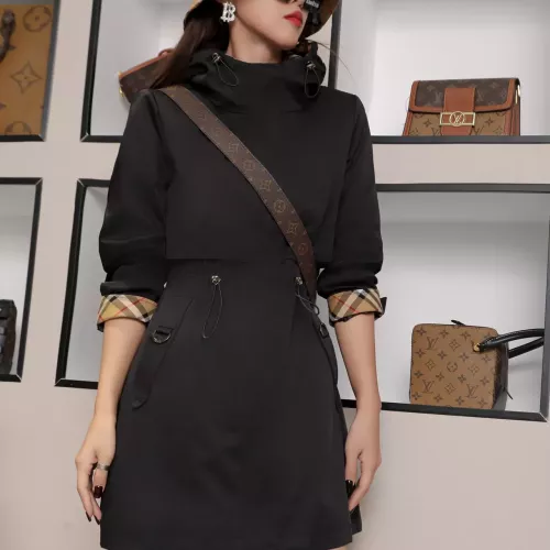 Replica Burberry Trench Coat Long Sleeved For Women #1295278 $160.00 USD for Wholesale