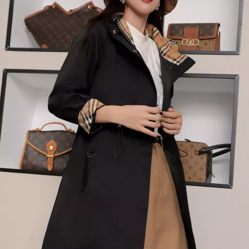 Replica Burberry Trench Coat Long Sleeved For Women #1295278 $160.00 USD for Wholesale