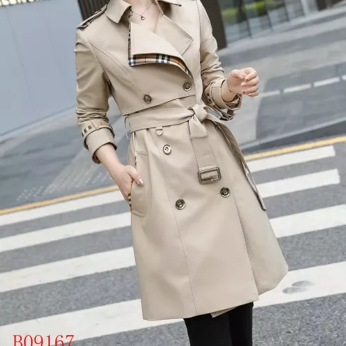 Burberry Trench Coat Long Sleeved For Women #1295285, $160.00 USD, [ITEM#1295285], Burberry Trench Coat