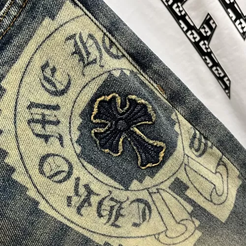 Replica Chrome Hearts Jeans For Men #1295391 $76.00 USD for Wholesale