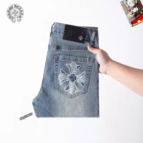 Replica Chrome Hearts Jeans For Men #1297872 $48.00 USD for Wholesale