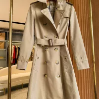 $170.00 USD Burberry Trench Coat Long Sleeved For Women #1295286