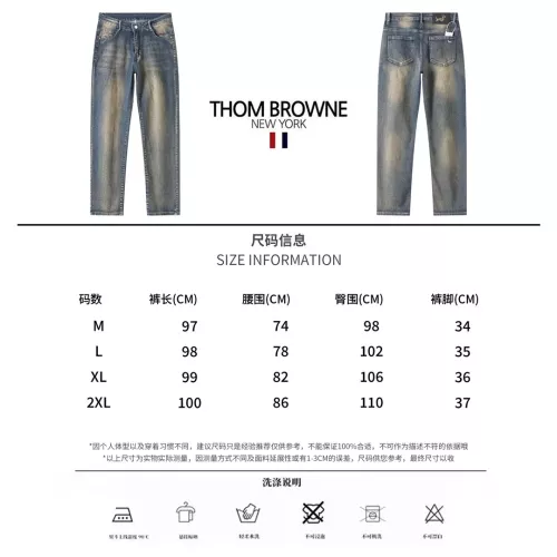 Replica Thom Browne TB Jeans For Men #1303399 $48.00 USD for Wholesale