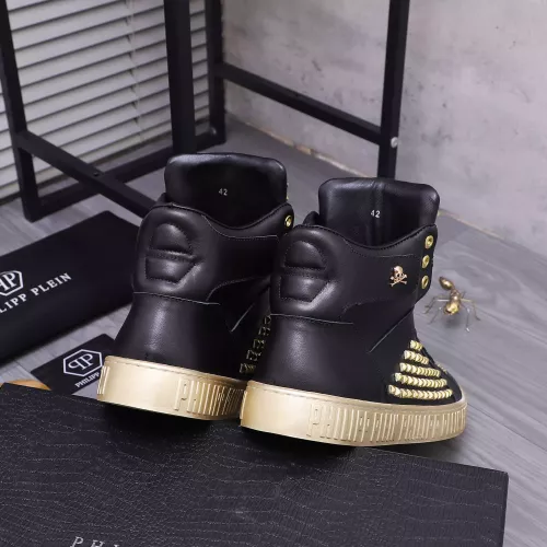 Replica Philipp Plein PP High Tops Shoes For Men #1304035 $130.00 USD for Wholesale