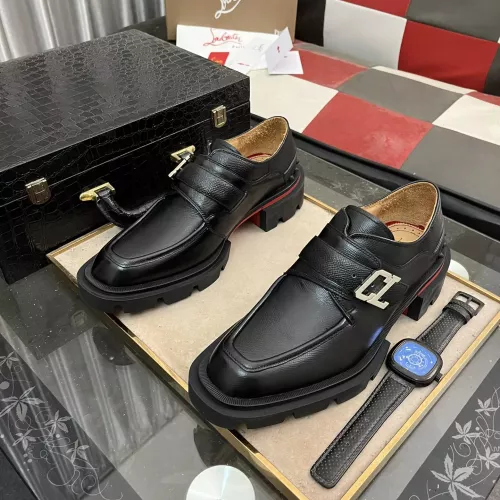 Replica Christian Louboutin Leather Shoes For Men #1317977 $140.00 USD for Wholesale