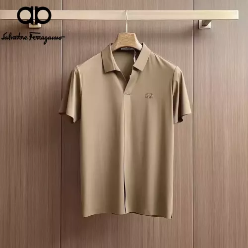 Salvatore Ferragamo Shirts Short Sleeved For Men #1321381, $52.00 USD, [ITEM#1321381], Salvatore Ferragamo Shirts