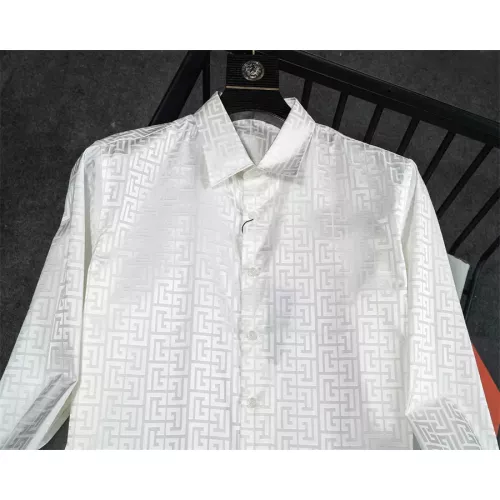 Replica Balmain Shirts Long Sleeved For Men #1321476 $48.00 USD for Wholesale