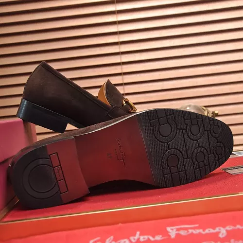 Replica Salvatore Ferragamo Leather Shoes For Men #1329544 $98.00 USD for Wholesale
