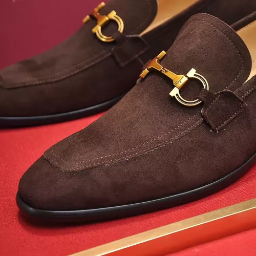 Replica Salvatore Ferragamo Leather Shoes For Men #1329544 $98.00 USD for Wholesale