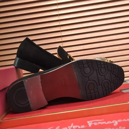 Replica Salvatore Ferragamo Leather Shoes For Men #1329545 $98.00 USD for Wholesale