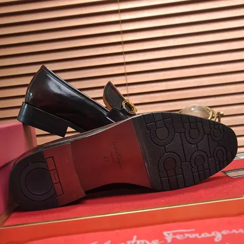 Replica Salvatore Ferragamo Leather Shoes For Men #1329546 $98.00 USD for Wholesale