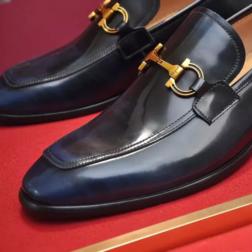 Replica Salvatore Ferragamo Leather Shoes For Men #1329547 $98.00 USD for Wholesale
