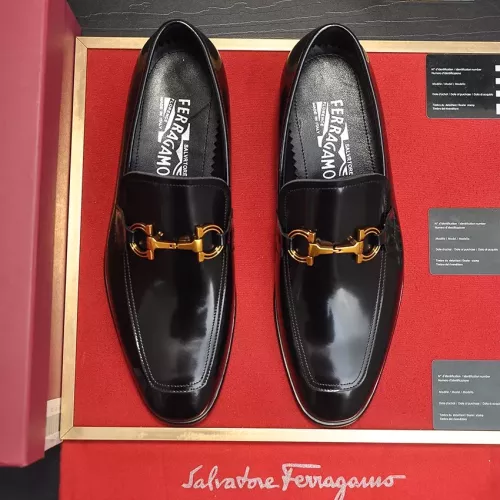 Replica Salvatore Ferragamo Leather Shoes For Men #1329548 $98.00 USD for Wholesale