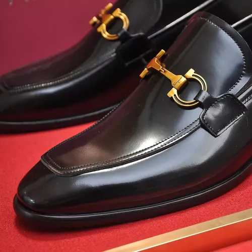 Replica Salvatore Ferragamo Leather Shoes For Men #1329548 $98.00 USD for Wholesale
