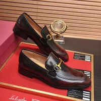 $98.00 USD Salvatore Ferragamo Leather Shoes For Men #1329546