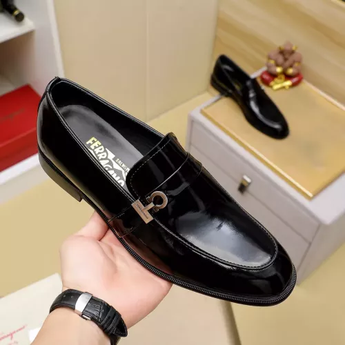 Replica Salvatore Ferragamo Leather Shoes For Men #1330780 $85.00 USD for Wholesale