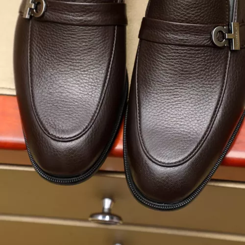 Replica Salvatore Ferragamo Leather Shoes For Men #1330781 $85.00 USD for Wholesale