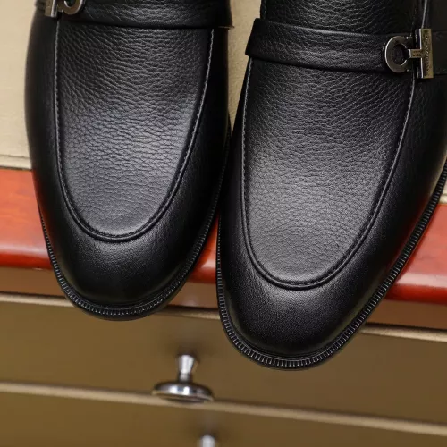 Replica Salvatore Ferragamo Leather Shoes For Men #1330782 $85.00 USD for Wholesale