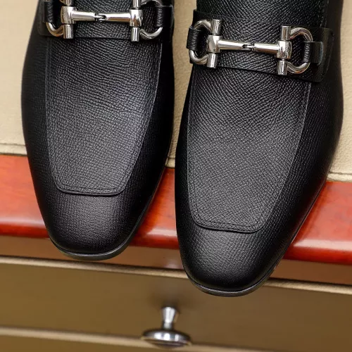 Replica Salvatore Ferragamo Leather Shoes For Men #1330805 $108.00 USD for Wholesale