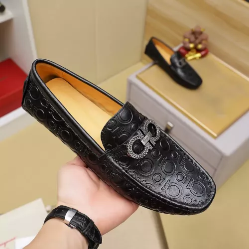 Replica Salvatore Ferragamo Leather Shoes For Men #1330812 $76.00 USD for Wholesale