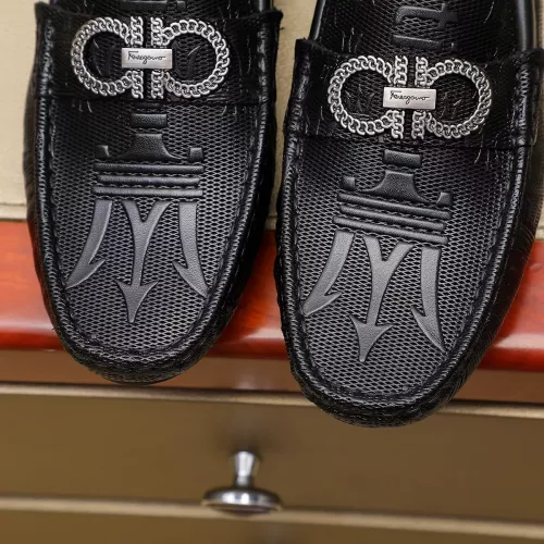 Replica Salvatore Ferragamo Leather Shoes For Men #1330814 $76.00 USD for Wholesale