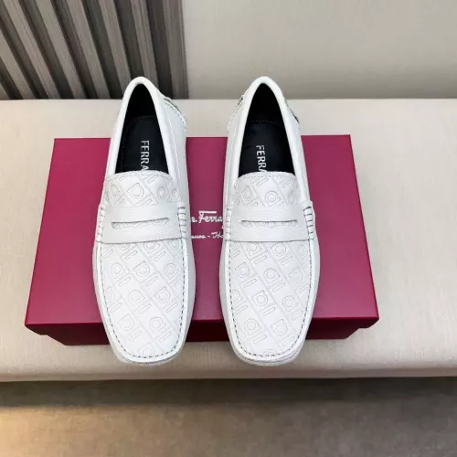Replica Salvatore Ferragamo Leather Shoes For Men #1330933 $100.00 USD for Wholesale
