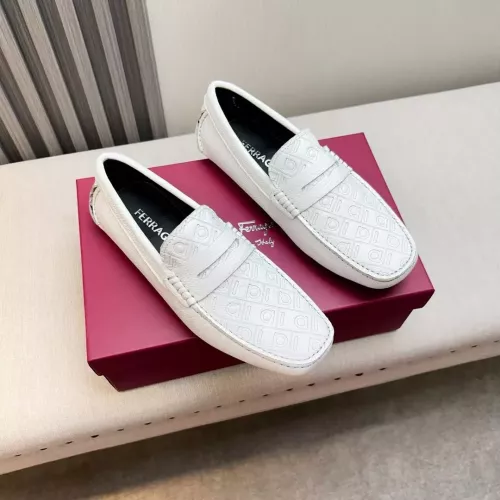 Replica Salvatore Ferragamo Leather Shoes For Men #1330933 $100.00 USD for Wholesale