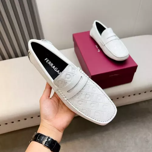 Replica Salvatore Ferragamo Leather Shoes For Men #1330933 $100.00 USD for Wholesale