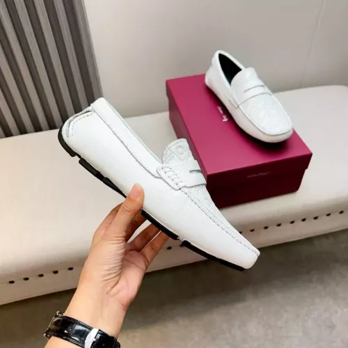Replica Salvatore Ferragamo Leather Shoes For Men #1330933 $100.00 USD for Wholesale