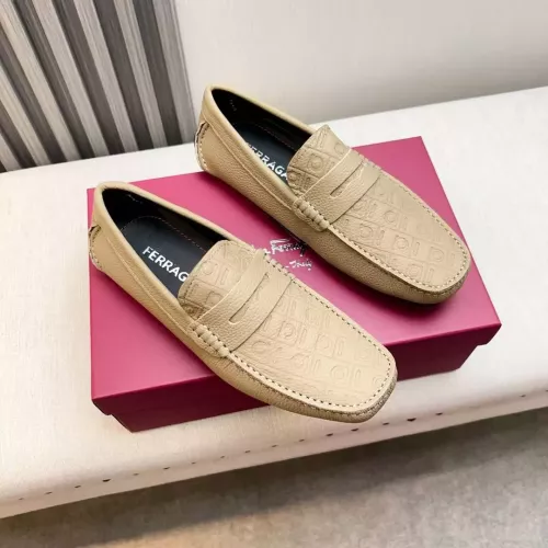 Replica Salvatore Ferragamo Leather Shoes For Men #1330934 $100.00 USD for Wholesale