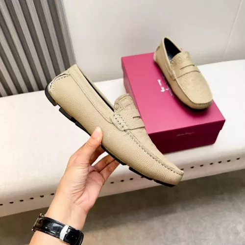 Replica Salvatore Ferragamo Leather Shoes For Men #1330934 $100.00 USD for Wholesale