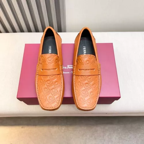 Replica Salvatore Ferragamo Leather Shoes For Men #1330935 $100.00 USD for Wholesale