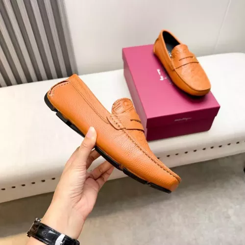 Replica Salvatore Ferragamo Leather Shoes For Men #1330935 $100.00 USD for Wholesale