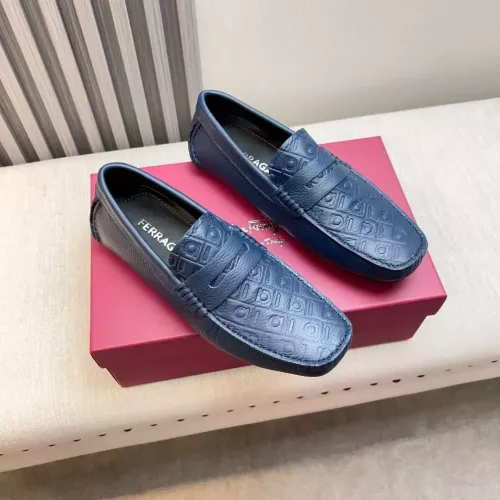 Replica Salvatore Ferragamo Leather Shoes For Men #1330936 $100.00 USD for Wholesale
