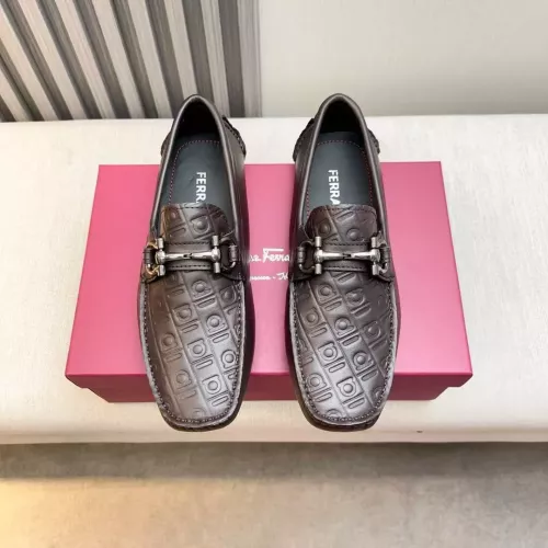 Replica Salvatore Ferragamo Leather Shoes For Men #1330940 $100.00 USD for Wholesale