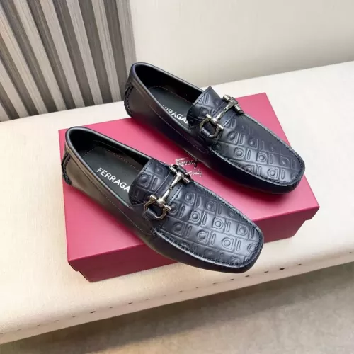 Replica Salvatore Ferragamo Leather Shoes For Men #1330941 $100.00 USD for Wholesale