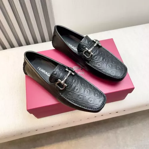 Replica Salvatore Ferragamo Leather Shoes For Men #1330942 $100.00 USD for Wholesale