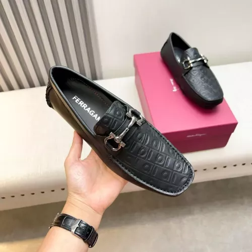 Replica Salvatore Ferragamo Leather Shoes For Men #1330942 $100.00 USD for Wholesale