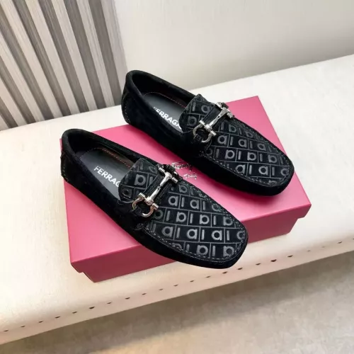 Replica Salvatore Ferragamo Leather Shoes For Men #1330943 $100.00 USD for Wholesale