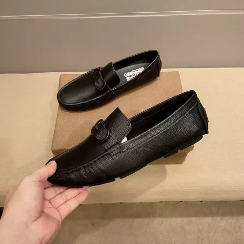 Replica Salvatore Ferragamo Leather Shoes For Men #1331225 $76.00 USD for Wholesale
