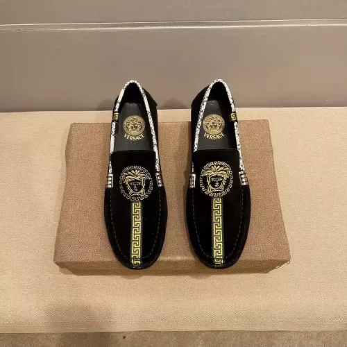 Replica Versace Leather Shoes For Men #1331235 $76.00 USD for Wholesale